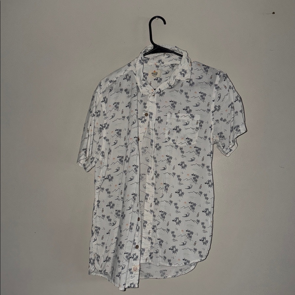 Marine Layer Printed Button Down - Medium
